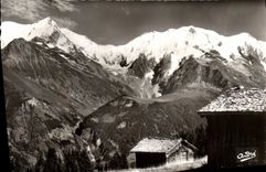 MODERN CARD Alpine Landscapes Old Country cottages In High mountain