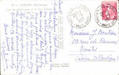 MODERN CARD Morzine Lake De Montriond And the Rock Of Hell