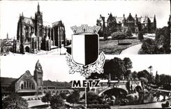 CPM Metz Cathedrale Palais du gouverneur Gare Esplanade 