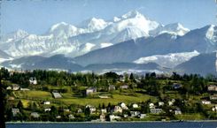 CPM Geneve Le Mont Blanc Et Le Coteau De Cologny