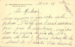 CPM Notre Dame Du Laus Monument De Pindreau