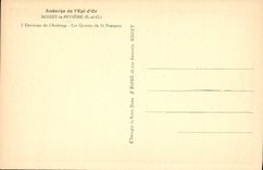 VINTAGE POSTCARD Scout Jamboree Scouting the hearth of peace Inn of Gold Boissy Ear the River Surroundings of the inn