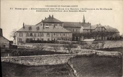 VINTAGE POSTCARD Besancon Establishment of the brothers and Christian schools of St Claude Ancienne insitution of the dumb deaf persons