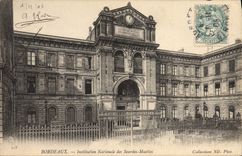 VINTAGE POSTCARD Bordeaux national Institution of the Dumb Deaf persons