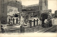 VINTAGE POSTCARD Nimes Carries of Auguste Thermes Central pharmacy