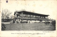 VINTAGE POSTCARD Horse Horsemanship Hippisme Racecourse of Laffitte Houses the platforms southern frontage