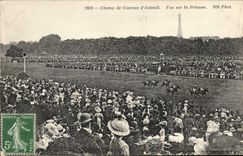 CPA Cheval Equitation Hippisme Champ de courses d'Auteuil Vue sur la pelouse 