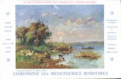 VINTAGE POSTCARD Boat Steamer Maritime Transport Lake Victoria Nyanza by mombasa and the uganda railway