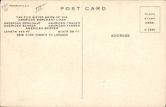 CPA Bateau Paquebot American Merchant lines