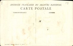 VINTAGE POSTCARD Fantasy Illustrator French Day of the National Help