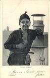 VINTAGE POSTCARD Fantasy Illustrator Chimney sweeper the good cigar Tobacco