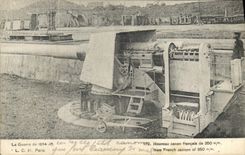 CPA Militaria Nouveau canon francais de 350 mm