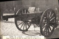 CPA Militaria Paris Musee de l'armee Canon francais de 75