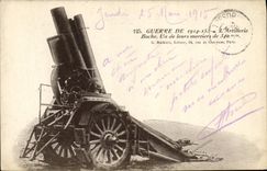 CPA Militaria L'artillerie boche mortier de 340 mm