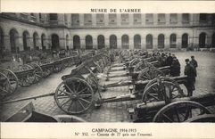 VINTAGE POSTCARD Militaria Paris Museum of the army Guns of 77 taken on the enemy
