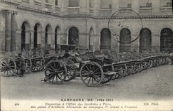 CPA Militaria Paris Musee de l'armee Exposition a l'hotel des Invalides a Paris Pieces d'artillerie allemande 