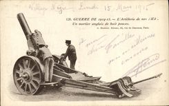 CPA Militaria Artillerie Un mortier anglais de huit pouces