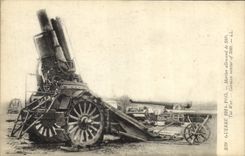 CPA Militaria Mortier allemand de 380
