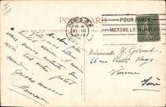 VINTAGE POSTCARD Fantaisie Illustrator Child Dog has big mistake off has penny