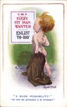 VINTAGE POSTCARD Fantaisie Illustrator Child Every Baby made man wanted Donald Mc Gill