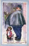 VINTAGE POSTCARD Fantaisie Illustrator Children Organizes Police officers