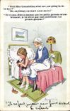 VINTAGE POSTCARD Fantasy Illustrator Child wife Nurse Donald Mc Gill