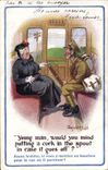 VINTAGE POSTCARD Fantasy Illustrator Train Soldier Militaria Donald Mc Gill