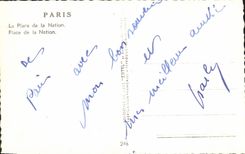 MODERN CARD Paris the Place of the Nation