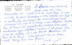 POSTAL MODERNA pesado la basílica co. Bernadette la cueva