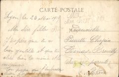 VINTAGE POSTCARD Lyon Notre Dame de Fourviere In frontage