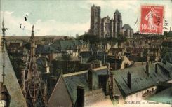 Panorama de Bourges de la POSTAL de la VENDIMIA