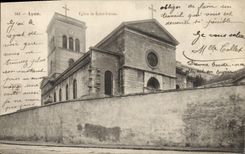 VINTAGE POSTCARD Lyon Church of Irenee Saint