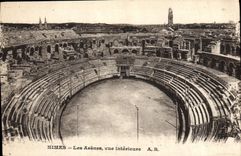 CPA Nimes Les Arenes Vue Interieure