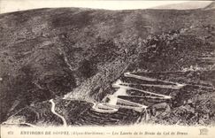 VINTAGE POSTCARD Surroundings of Sospel laces of the road of the collar of Braus