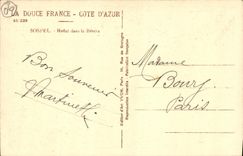 VINTAGE POSTCARD Sospel Reflection in Bevera