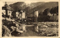 CPA Sospel Vieilles maisons au bord de la Bevera