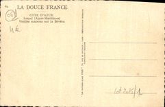 VINTAGE POSTCARD Sospel Old women Houses on Bevera