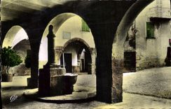 VINTAGE POSTCARD Sospel the Old Fountain Places Saint Nicolas