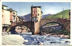 VINTAGE POSTCARD Sospel the Old Bridge