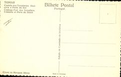 VINTAGE POSTCARD Tomar strong Castle of the templiers Citadel and carries sun