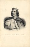 VINTAGE POSTCARD Saint Louis King de France Crusade