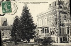 VINTAGE POSTCARD modern Entraigues Castle and the tower of the templiers