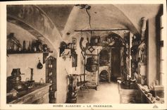 VINTAGE POSTCARD Alsatian Museum Pharmacy