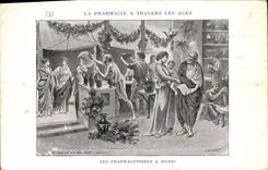 CPA La pharmacie a travers les ages Les pharmacotribes a Rome 