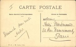 VINTAGE POSTCARD Monument Louis Pasteur Pares