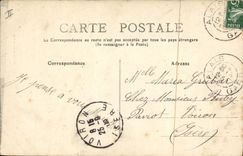 VINTAGE POSTCARD Went Monument of large Pasteur at the entry of the thicket