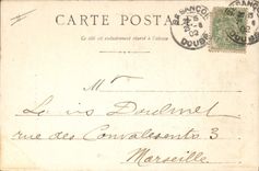 VINTAGE POSTCARD Besancon Old turret Street Pasteur