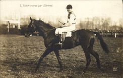 CPA Cheval Equitation Hippisme L'Yser monte par Barre