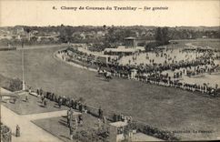 VINTAGE POSTCARD Horse Horsemanship Hippisme racecourse of Tremblay View