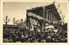 VINTAGE POSTCARD Horse Horsemanship Hippisme Feurs Hippodrome the enclosure of weighing